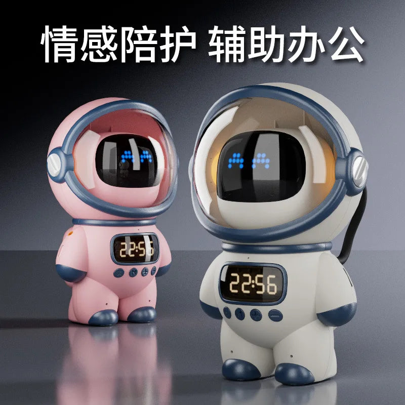 Astronaut Robot  Speaker with AI Voice Control, TF Card, Clock & Alarm Smart Multifunctional Audio Gadget