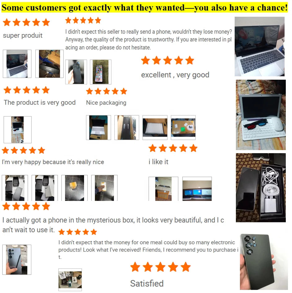 Lucky Mystery Box 3C Electronic Gadgets Smart Phones Tablet Laptop TVs 100% Surprise Electronics Festival Novelty Gift