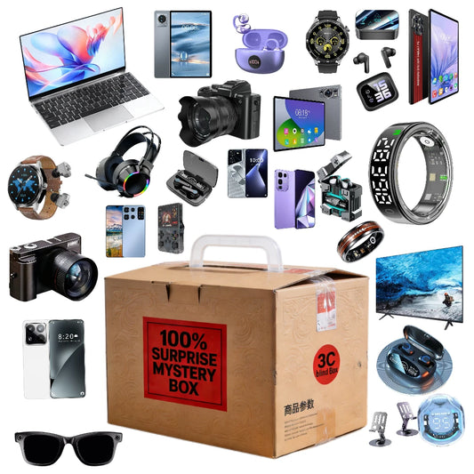 Lucky Mystery Box 3C Electronic Gadgets Smart Phones Tablet Laptop TVs 100% Surprise Electronics Festival Novelty Gift