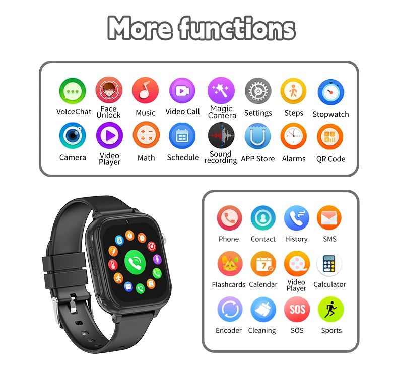 1.83Inch Touch Screen Children Smartwatch Kids Smart Watch Tracking With Wifi Gps Tracker and Video Call Sim Card for Kids 4G