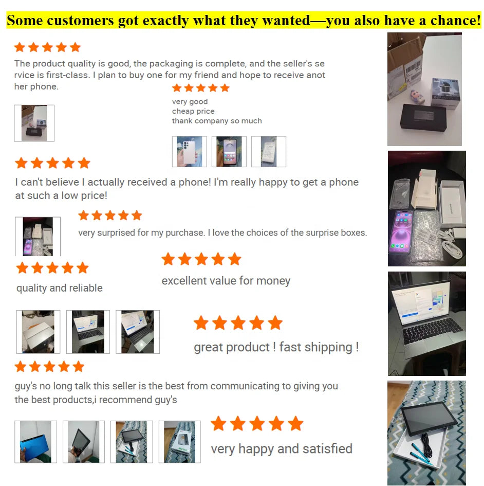 Lucky Mystery Box 3C Electronic Gadgets Smart Phones Tablet Laptop TVs 100% Surprise Electronics Festival Novelty Gift