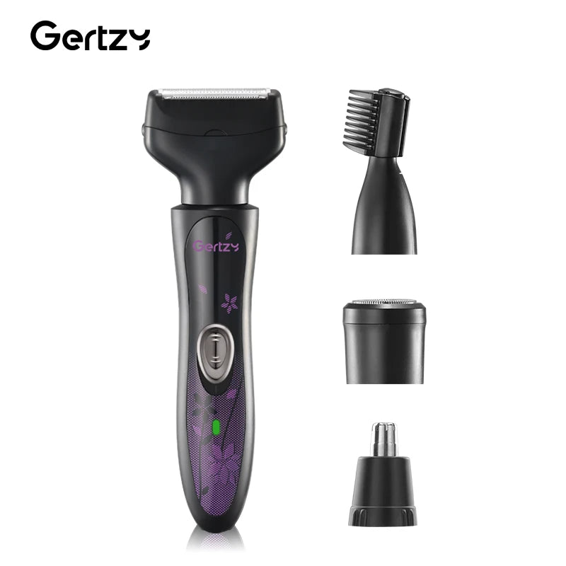 USB four in one electric shaver - suitable for face, nose, legs, armpits, painless trimmer - portable beauty toolkit