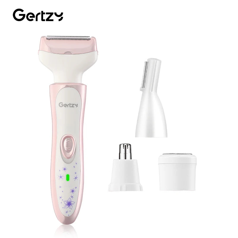 USB four in one electric shaver - suitable for face, nose, legs, armpits, painless trimmer - portable beauty toolkit